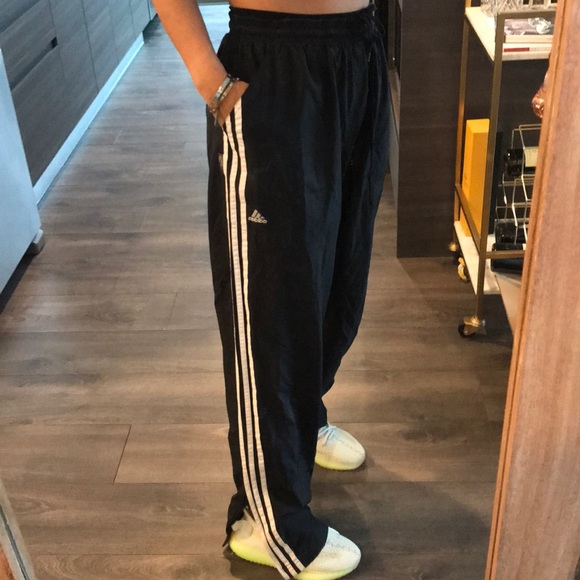 adidas Pants - Vintage adidas windbreaker high waisted joggers lg